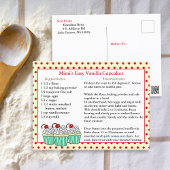 Vanilla Cupcake Recipe Cards Briefkaart