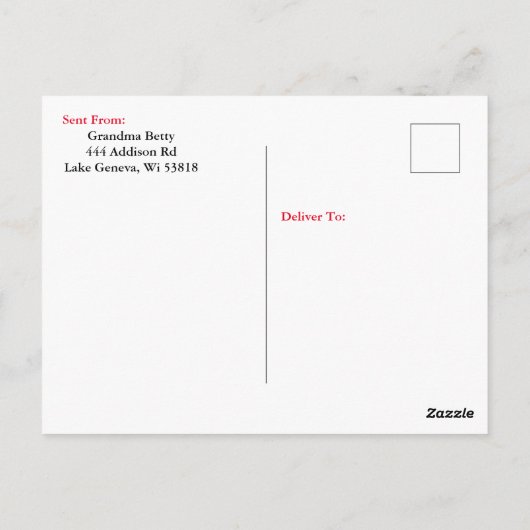 Vanilla Cupcake Recipe Cards Briefkaart (Achterkant)