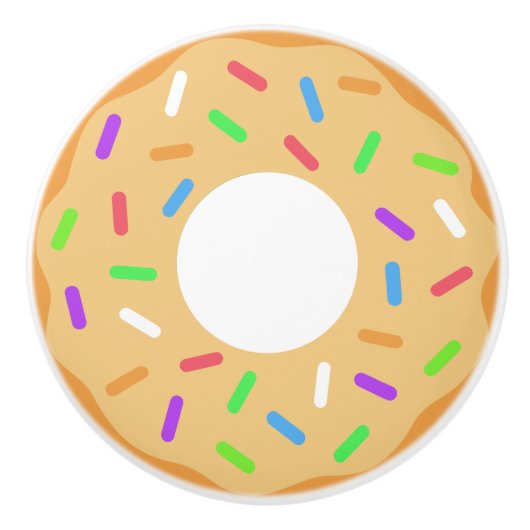 Vanilla Donut Keramische Knop (Voorkant)