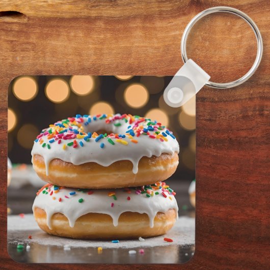 Vanilla Donuts Sleutelhanger (Achterkant)