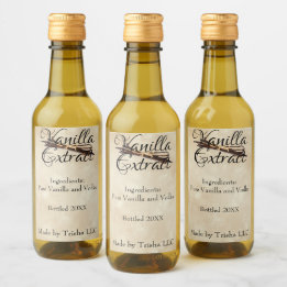 Vanilla Extract Custom Label Wijn Etiket