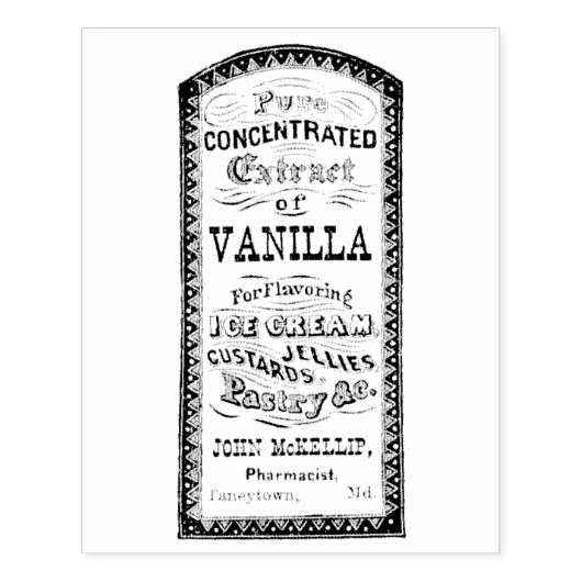 Vanilla Extract -  Farmacie AD Rubberstempel (Afrduk)