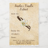  Vanilla Extract flesetiket Wijn Etiket (Enkel label)