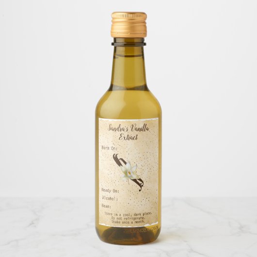  Vanilla Extract flesetiket Wijn Etiket (Voorkant)