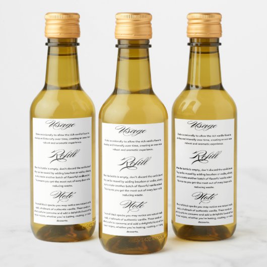 Vanilla Extract Gebruik apotheek labels Wijn Etiket (Flessen)