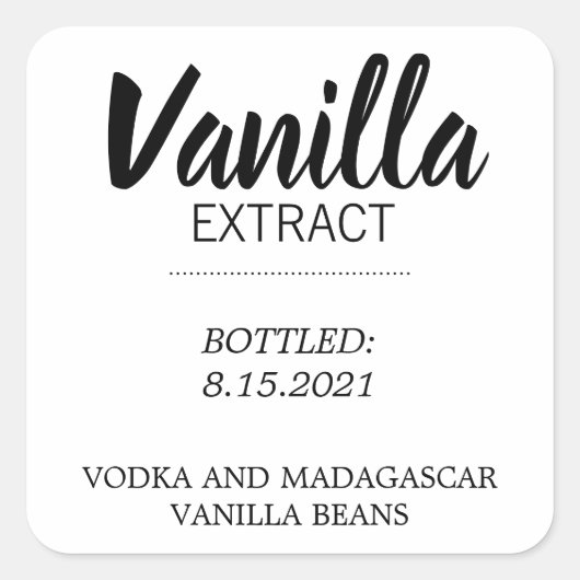 vanilla Extract Label BL_03sq (Voorkant)