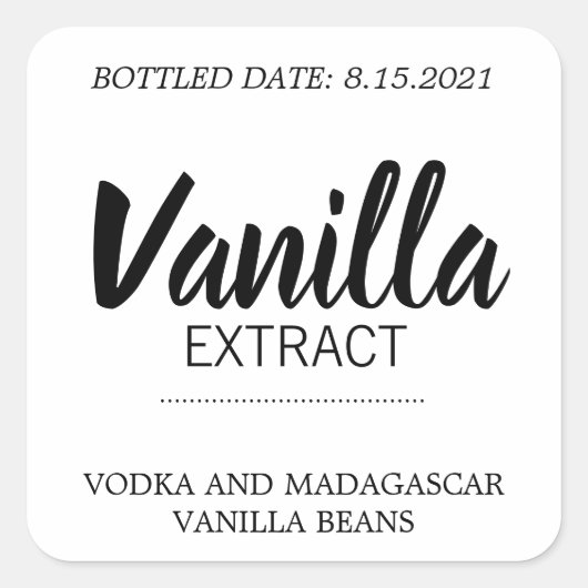 vanilla Extract Label BL_03sq (Voorkant)