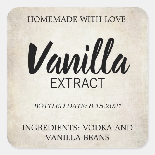  vanilla Extract Label BL_05sqBK (Voorkant)