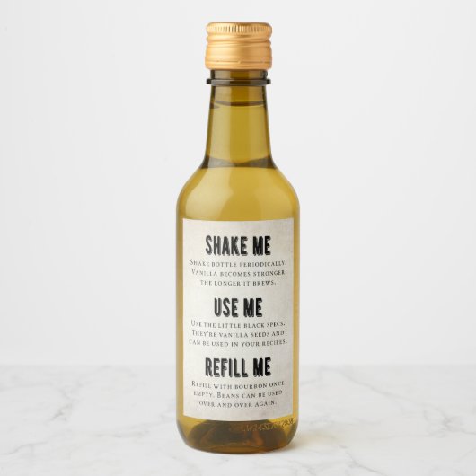 Vanilla Extract Label - bourbon VE-002_05b Wijn Etiket (Voorkant)