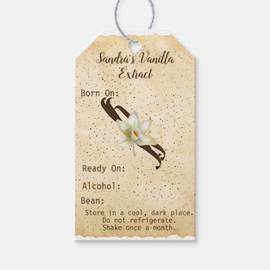 Vanilla Extract Label. CadeauLabels (Voorkant)