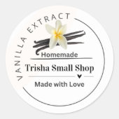  Vanilla Extract Label Gepersonaliseerd (Voorkant)