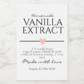 Vanilla Extract Label Voedselcontainer Etiket (Enkel label)