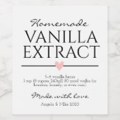 Vanilla Extract Label Wijn Etiket (Enkel label)