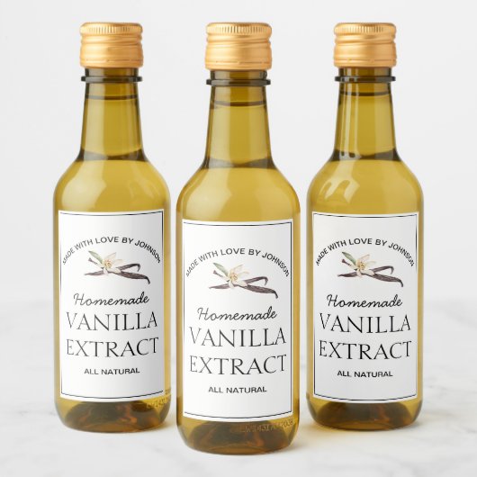 Vanilla Extract Label Wijn Etiket (Flessen)