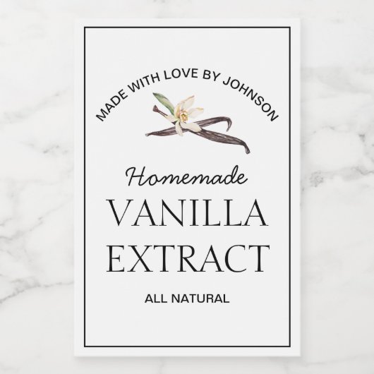 Vanilla Extract Label Wijn Etiket (Enkel label)