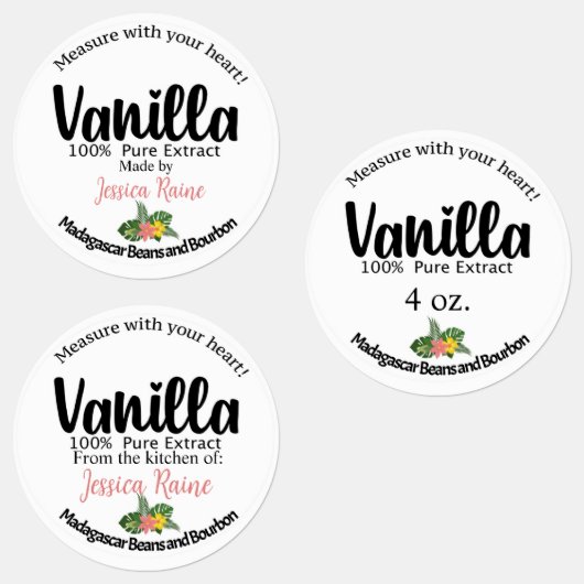 Vanilla Extract Labels, Madagaskarbonlabels Labels (Groep)