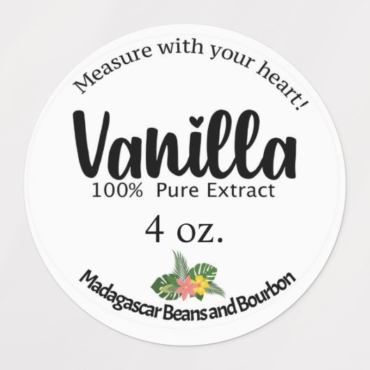 Vanilla Extract Labels, Madagaskarbonlabels Labels (Design 2)