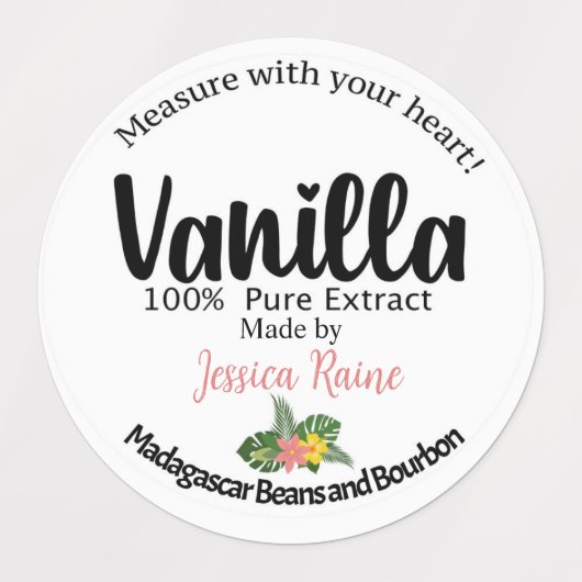 Vanilla Extract Labels, Madagaskarbonlabels Labels (Design 1)