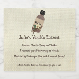  Vanilla Extract Maker-labels Sparkling Wijnetiket