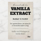 Vanilla Extract Modern Label Sticker ASOv1trbkss (Enkel label)