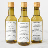 Vanilla Extract Modern Label Sticker terug (Flessen)