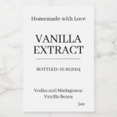 Vanilla Extract Modern Label Sticker V1 (Enkel label)