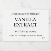 Vanilla Extract Modern Label Sticker V2 (Enkel label)
