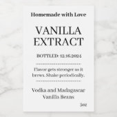 Vanilla Extract Modern Label Sticker V4 (Enkel label)