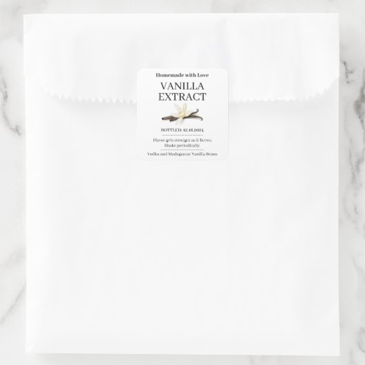Vanilla Extract Modern Label Sticker V4 (Tas)