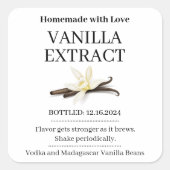 Vanilla Extract Modern Label Sticker V4 (Voorkant)