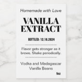 Vanilla Extract Modern Label Sticker VAF1TR (Enkel label)