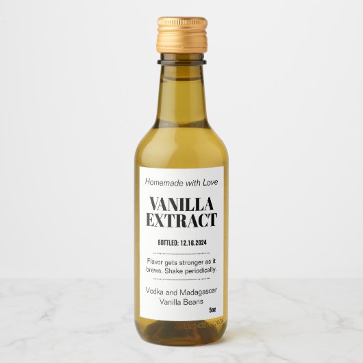 Vanilla Extract Modern Label Sticker VAF1TR (Voorkant)