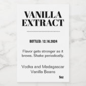 Vanilla Extract Modern Label Sticker VAF2TR (Enkel label)
