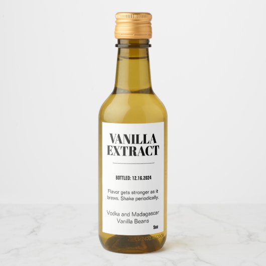 Vanilla Extract Modern Label Sticker VAF2TR (Voorkant)