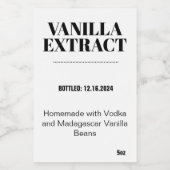 Vanilla Extract Modern Label Sticker VAF3TR (Enkel label)
