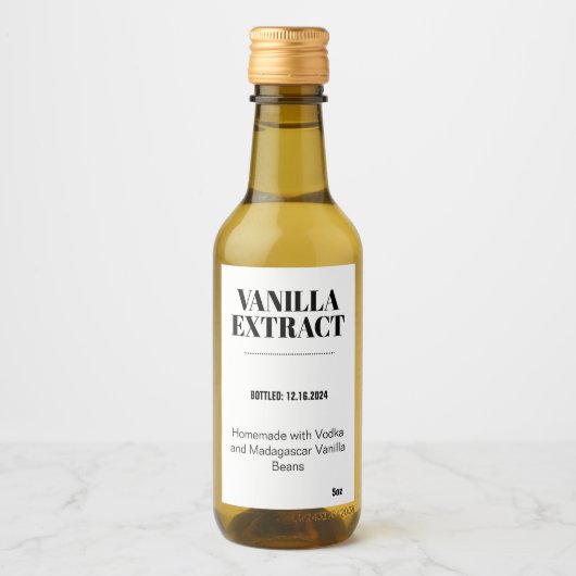 Vanilla Extract Modern Label Sticker VAF3TR (Voorkant)