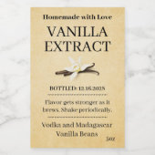 Vanilla Extract Modern Label Sticker VE107tr (Enkel label)