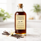 Vanilla Extract Modern Label Sticker VE107tr