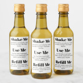 Vanilla Extract Modern Label VAF3TR - achteretiket Wijn Etiket (Flessen)