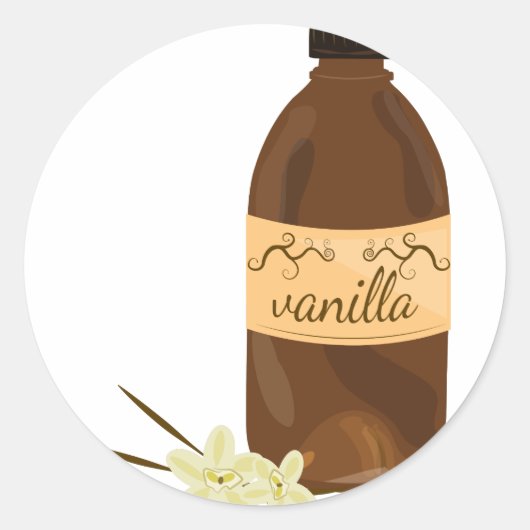 Vanilla Extract Ronde Sticker (Voorkant)