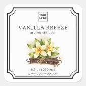 Vanilla Floral Aroma Diffuser Label (Voorkant)