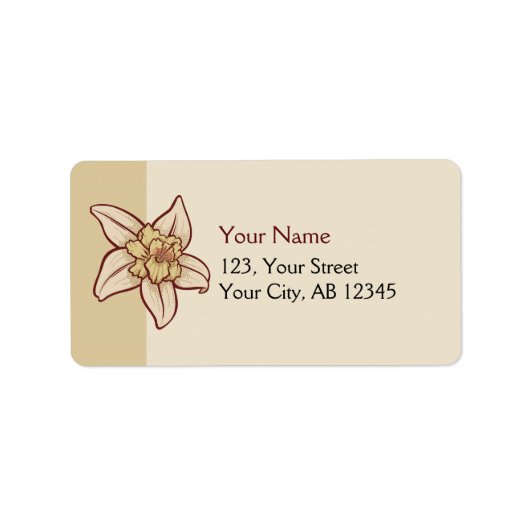 Vanilla Flower Icon Etiket (Voorkant)