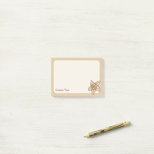 Vanilla Flower Icon Post-it® Notes (Op bureau)