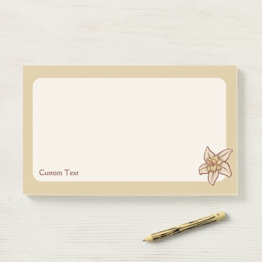 Vanilla Flower Icon Post-it® Notes (Op bureau)