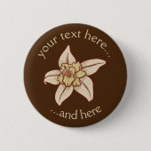 Vanilla Flower Icon Ronde Button 5,7 Cm (Voorkant)