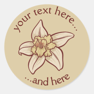 Vanilla Flower Icon Ronde Sticker