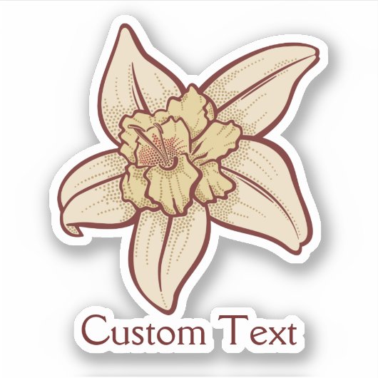Vanilla Flower Icon Sticker (Voorkant)