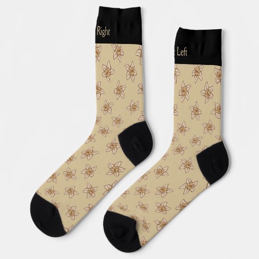 Vanilla Flower Pattern Socks Sokken (Links)