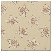 Vanilla Flower Pattern Stof (Close Up)