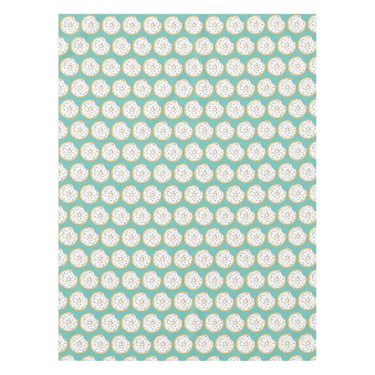 Vanilla Frosted Donut Doughnut Rainbow Sprinkles Tafelkleed (Voorkant)